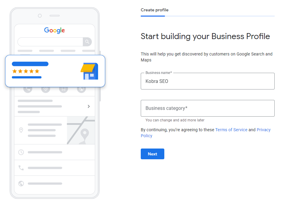 Google My Business Listing